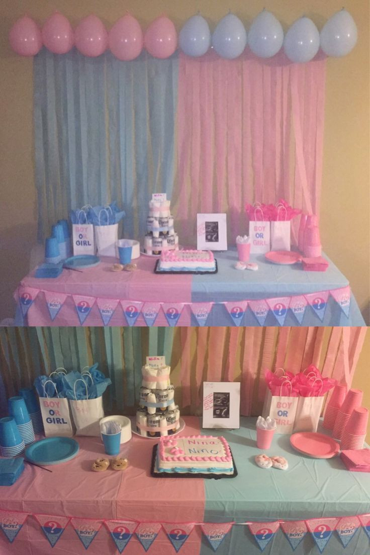 Decoration Ideas For Gender Reveal Party
 30 best Gender Reveal Party baby images on Pinterest