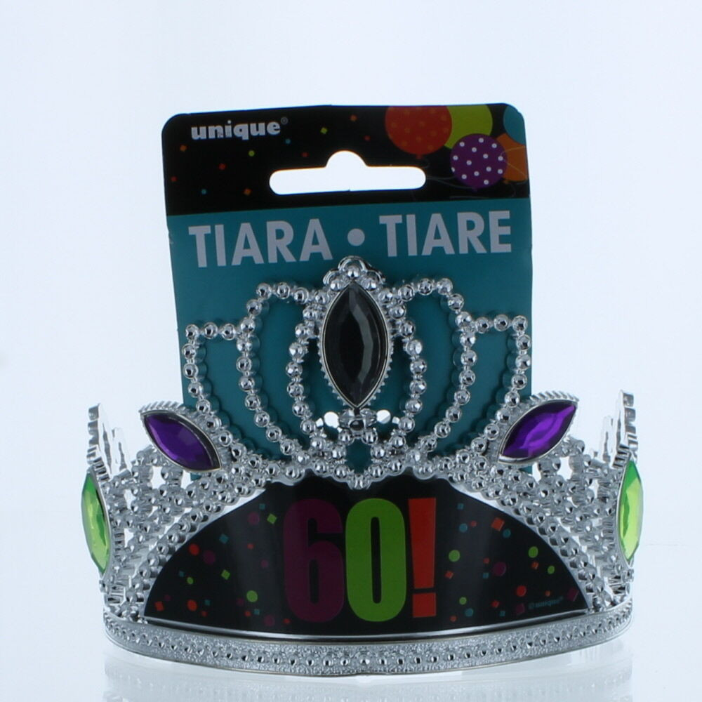 Decorations For 60th Birthday
 60TH Birthday 60 Plastic Tiara Party Supplies