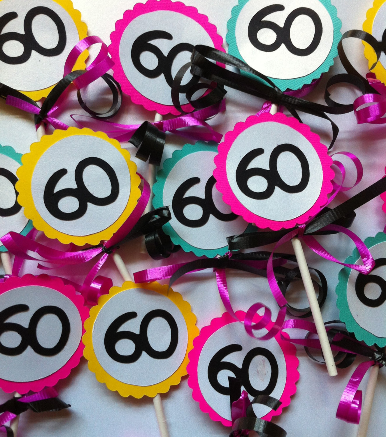 Decorations For 60th Birthday
 60th Birthday Decorations Cupcake Toppers