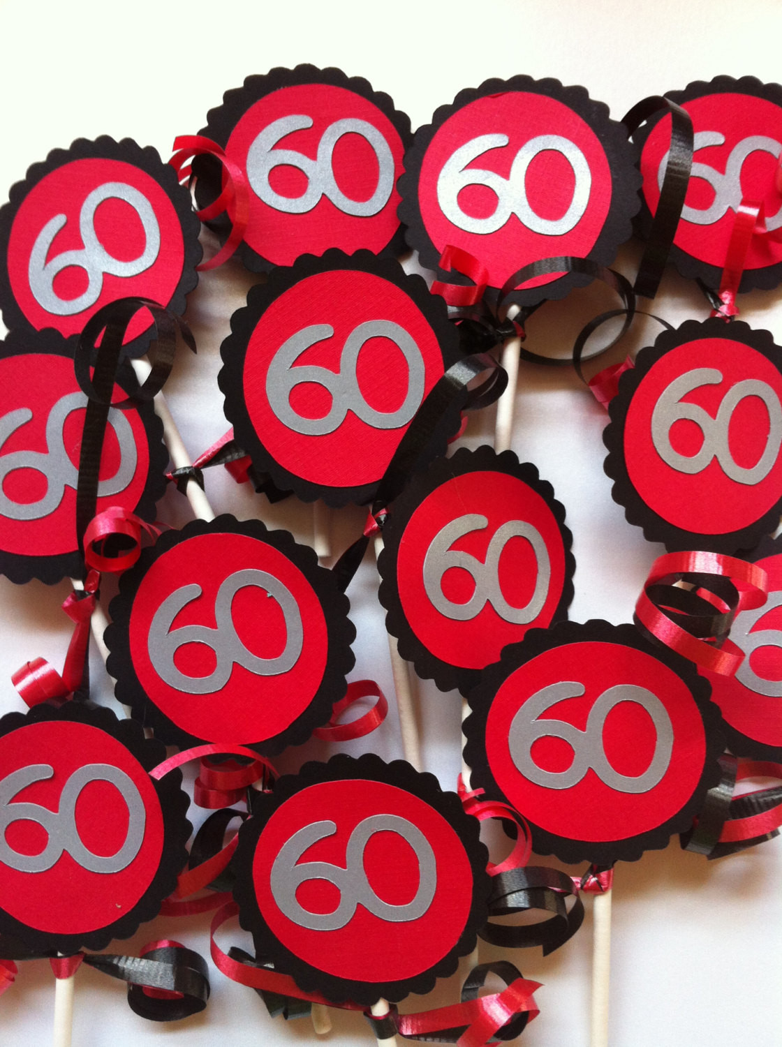 Decorations For 60th Birthday
 60th Birthday Decorations Cupcake Toppers