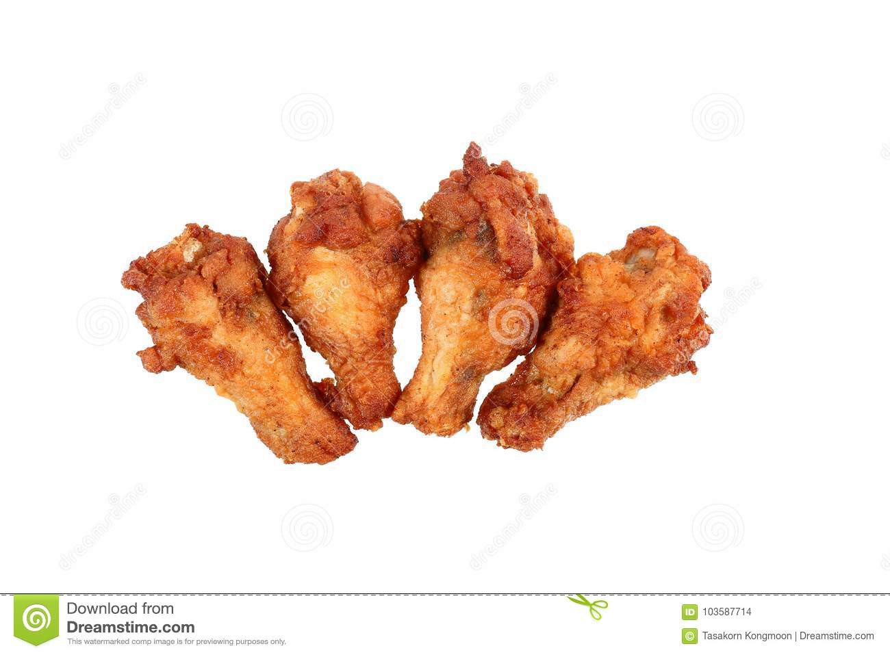 Deep Fried Chicken Thighs Time
 Deep Fried Spicy Barbecue Chicken Thighs Isolated White