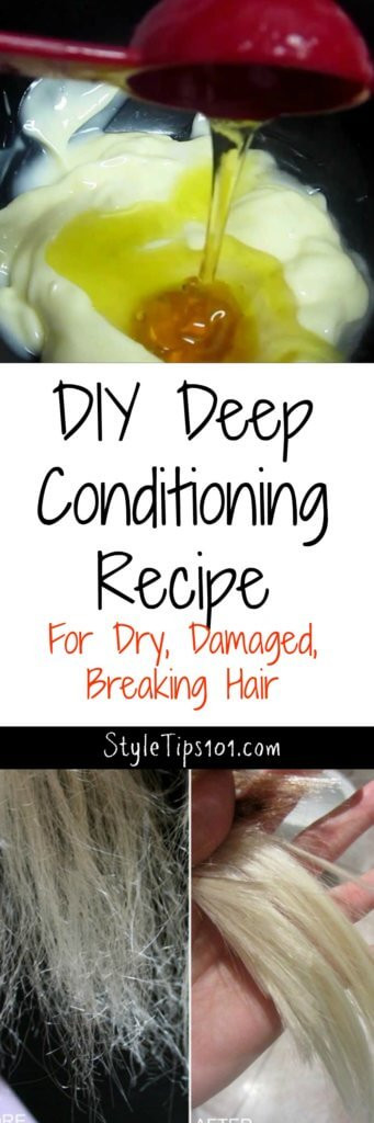 Deep Hair Conditioning DIY
 DIY Deep Conditioning Recipe for Damaged Hair