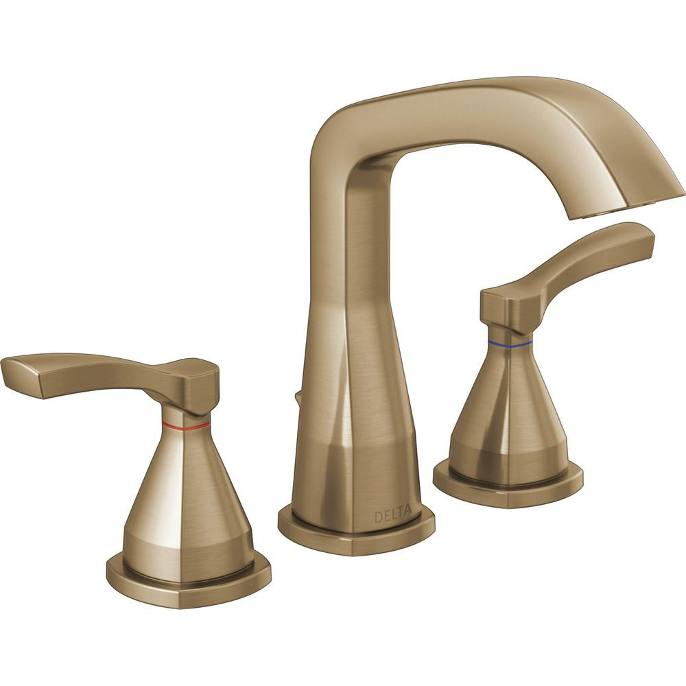 Delta Bronze Bathroom Faucet
 Delta Stryke 8 in Widespread 2 Handle Bathroom Faucet in