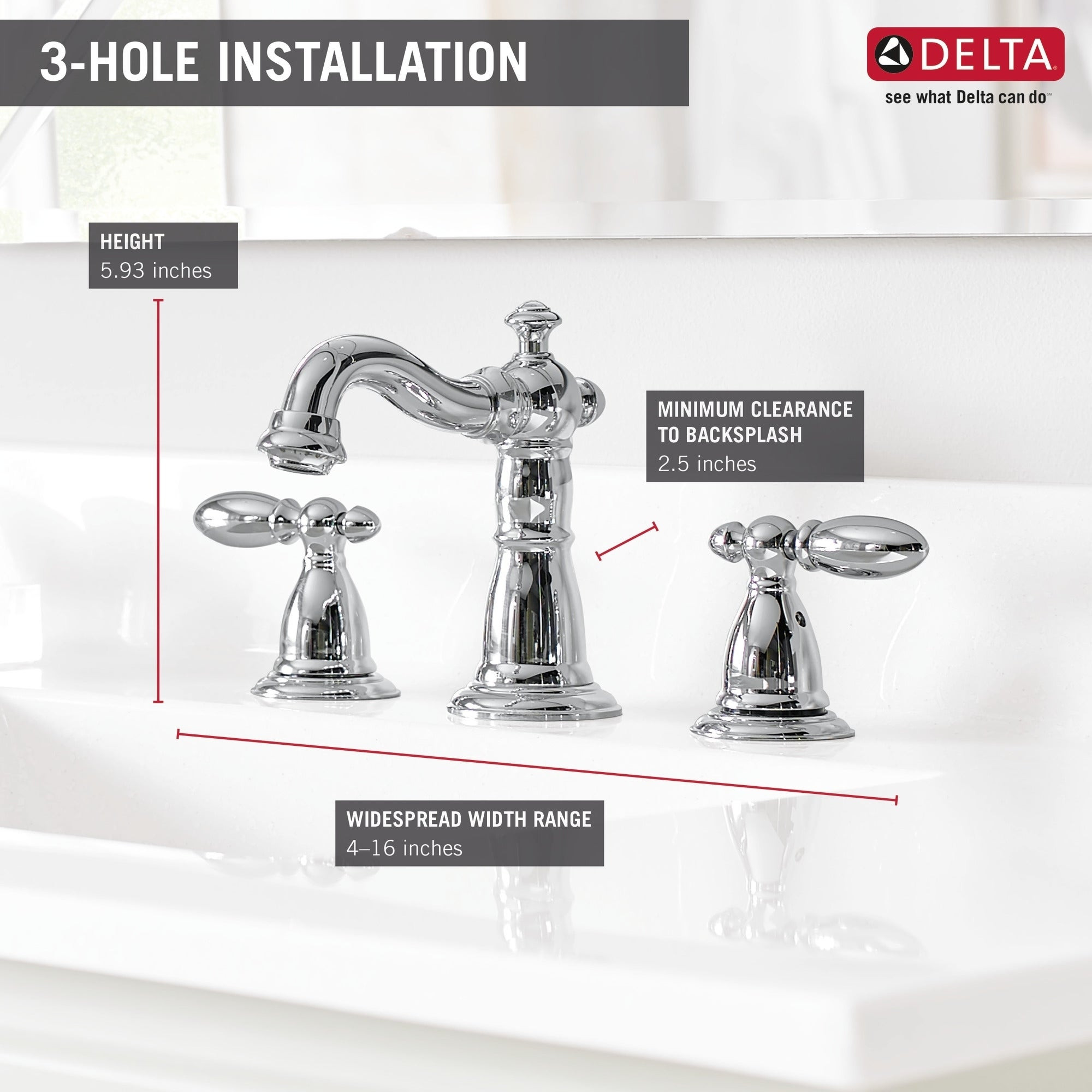 Delta Polished Brass Bathroom Faucet
 Delta Victorian Mini Widespread Polished Brass Bathroom