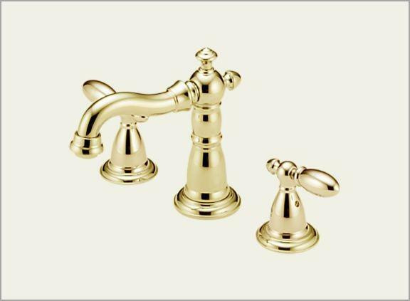 Delta Polished Brass Bathroom Faucet
 Delta Victorian 3555 PBLHP Polished Brass Widespread