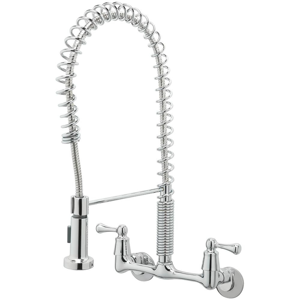 Delta Wall Mount Kitchen Faucets
 Inspirations Beautiful Wall Mount Faucet With Sprayer For