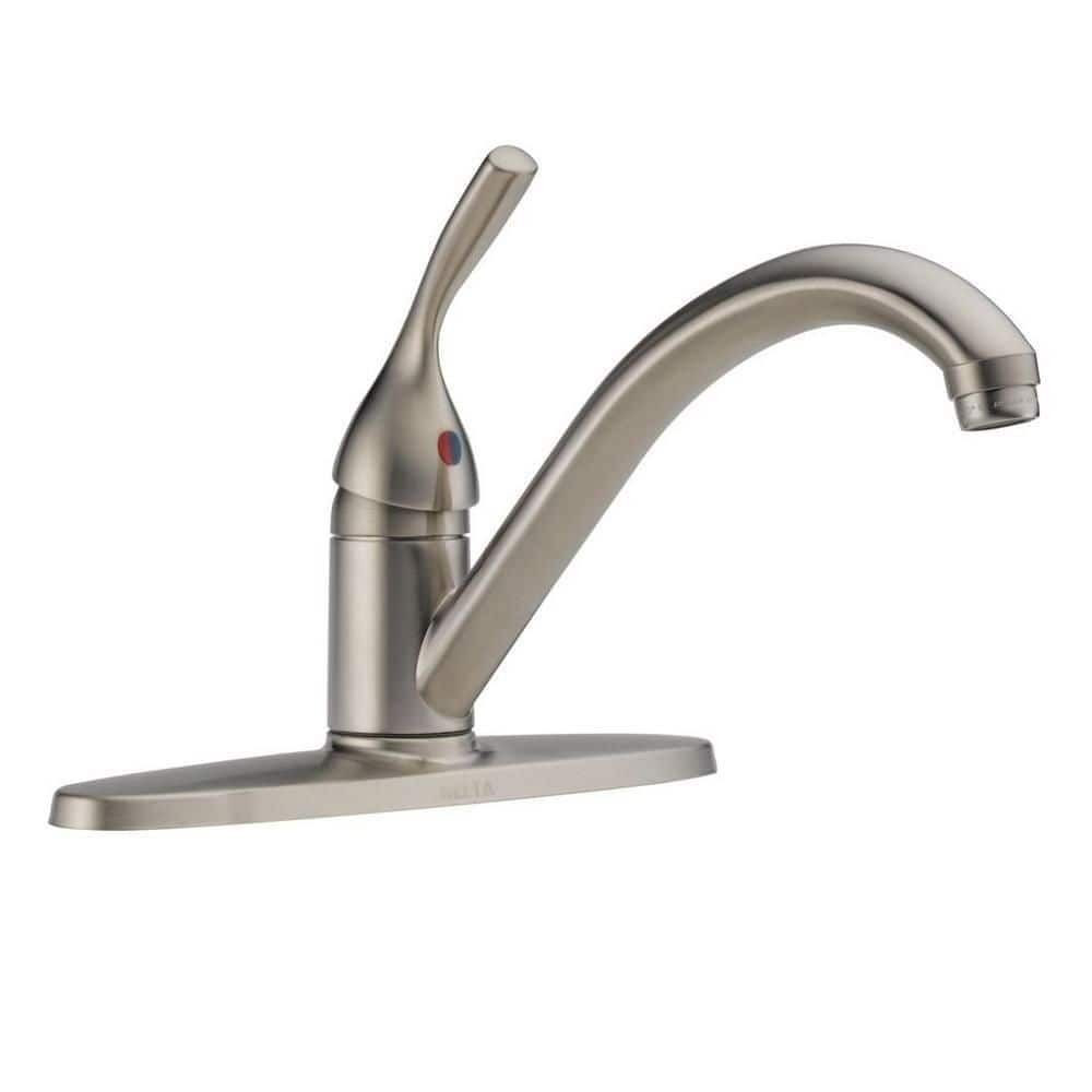Delta Wall Mount Kitchen Faucets
 Delta Classic Single Handle Kitchen Faucet Stainless 1 2