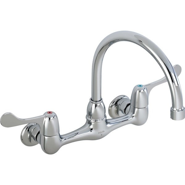 Delta Wall Mount Kitchen Faucets
 Shop Delta mercial Two Handle 8" Wall Mount Service