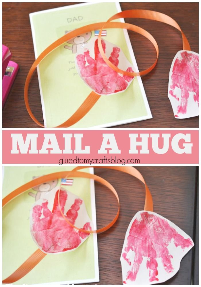 Deployment Gifts For Kids
 Paper Handprint Mail A Hug Deployment Craft Idea For Kids