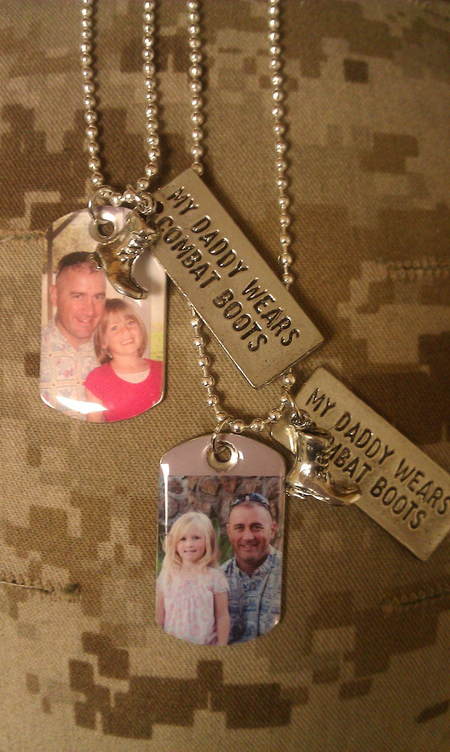 Deployment Gifts For Kids
 My Daddy Wears bat Boots Dog Tag
