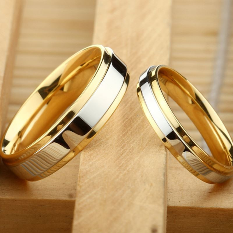 Design Wedding Ring
 MQ Stainless steel Wedding Ring Silver Gold Color Simple