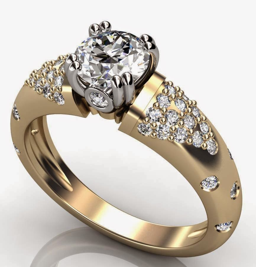 Design Wedding Ring
 Women’s Diamond Thick Wedding Rings Gold Design
