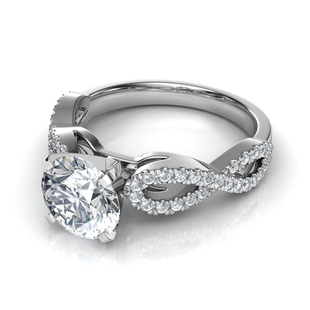 Diamond Infinity Engagement Ring
 Infinity Design Diamond Engagement Ring Natalie Diamonds