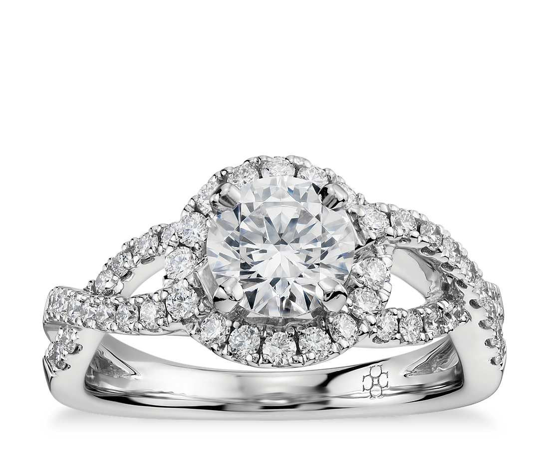 Diamond Infinity Engagement Ring
 Colin Cowie Infinity Halo Diamond Engagement Ring in
