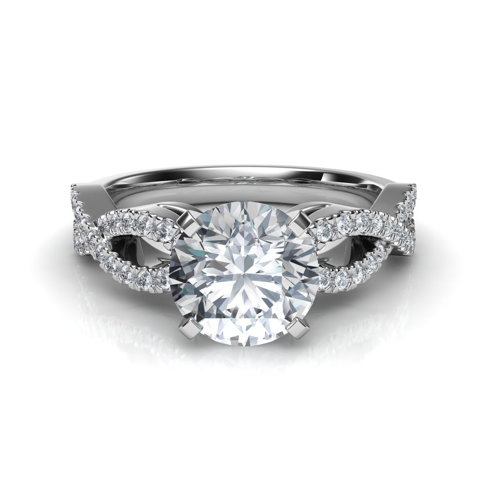 Diamond Infinity Engagement Ring
 Infinity Design Diamond Engagement Ring Natalie Diamonds