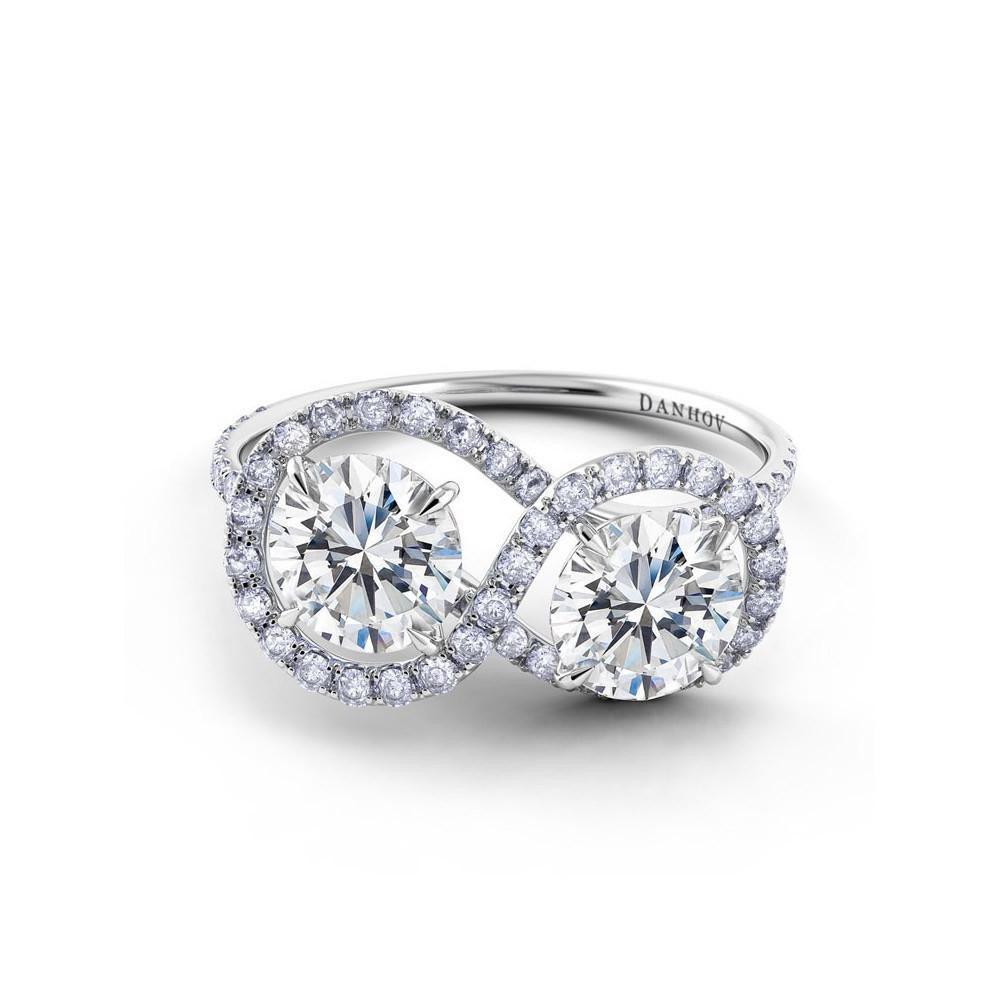 Diamond Infinity Engagement Ring
 Danhov Abbraccio Infinity Single Shank Diamond Engagement