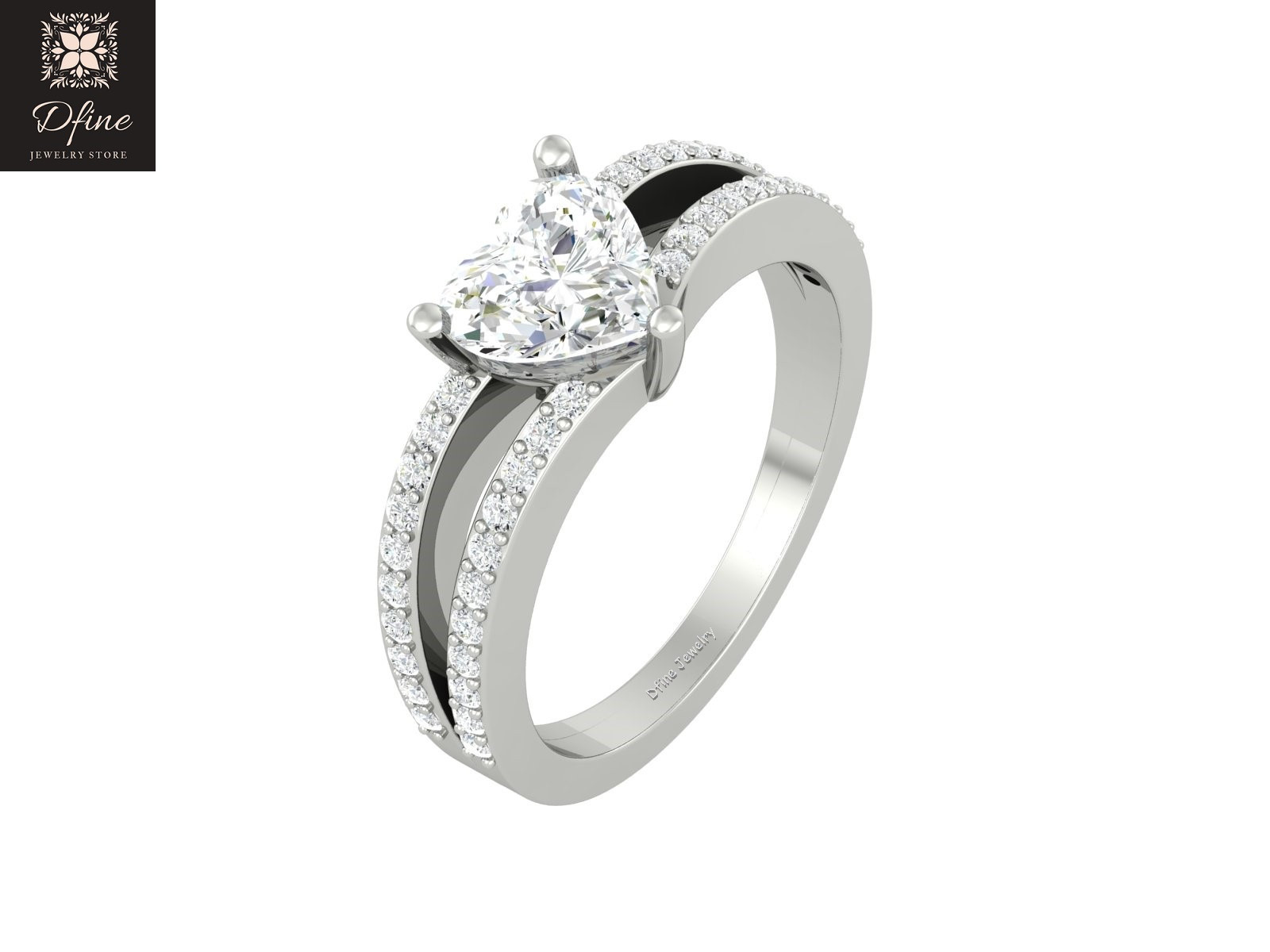 Diamond Promise Rings For Girlfriend
 Heart Diamond Promise Ring Valentine s Day Gift For Girlfriend