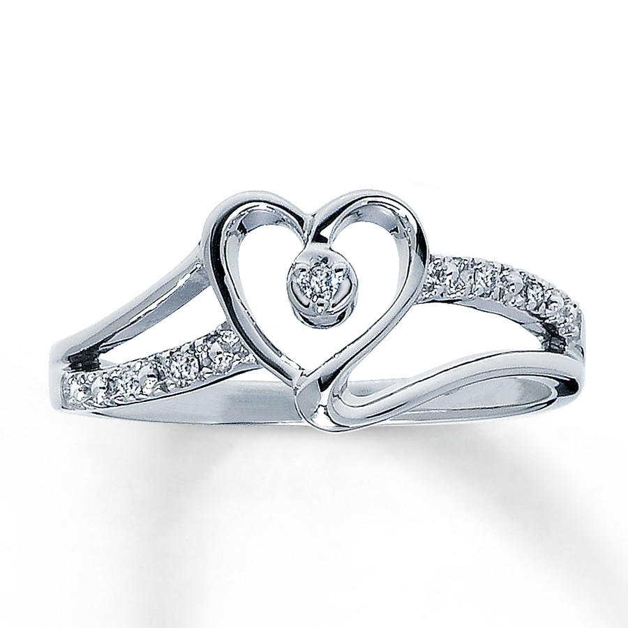 Diamond Promise Rings For Girlfriend
 Jared Diamond Promise Ring Round Cut 10K White Gold