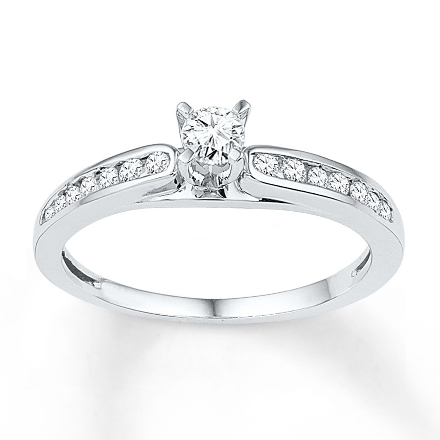 Diamond Promise Rings For Girlfriend
 Jared Diamond Promise Ring 1 3 ct tw Round cut 10K White