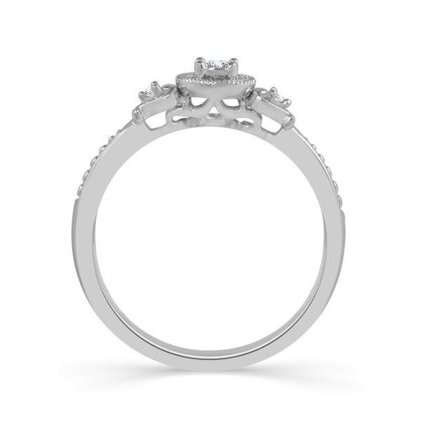 Diamond Promise Rings Under 200
 Sterling Silver 06cttw Round Diamond Halo Promise Ring