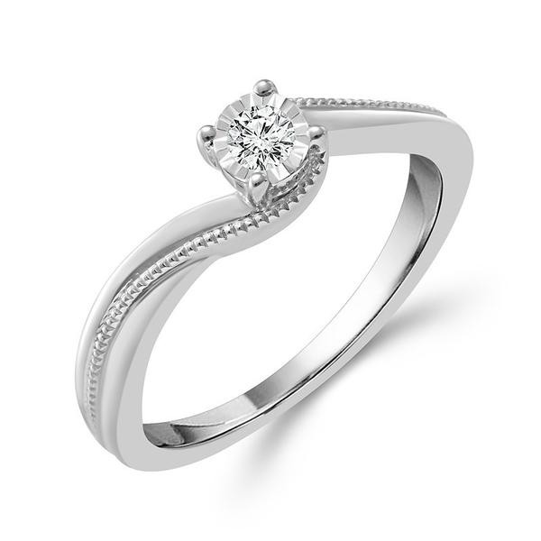 Diamond Promise Rings Under 200
 Sterling Silver 1 10cttw Diamond Promise Ring with