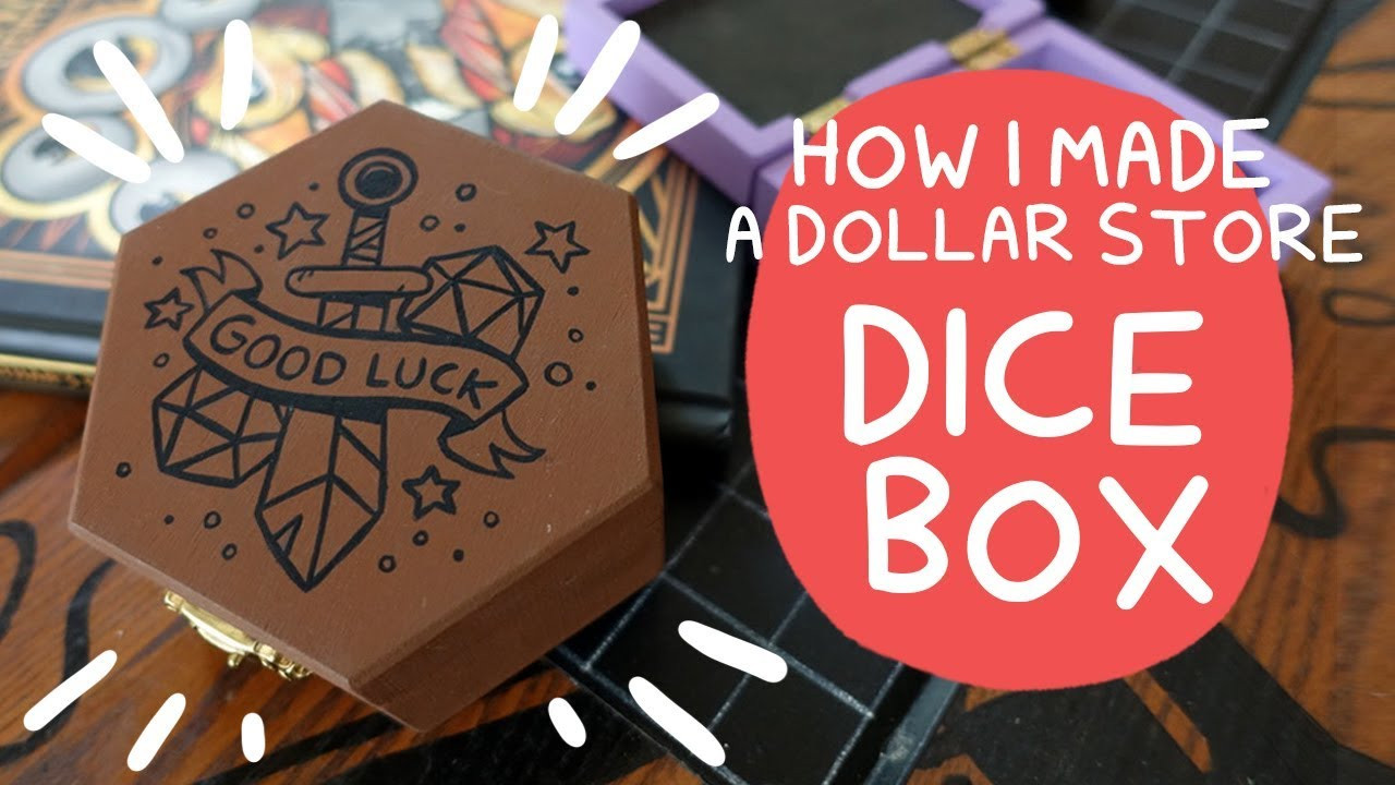 Dice Box DIY
 Dollar store dice box DIY