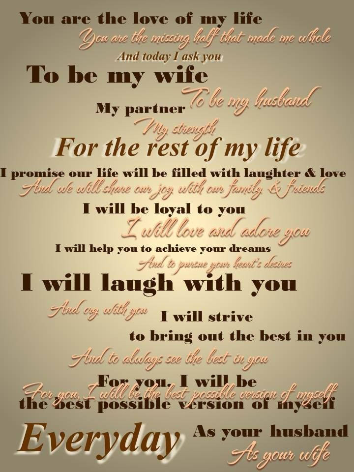 Different Wedding Vows
 Romantic Wedding Vows For Him