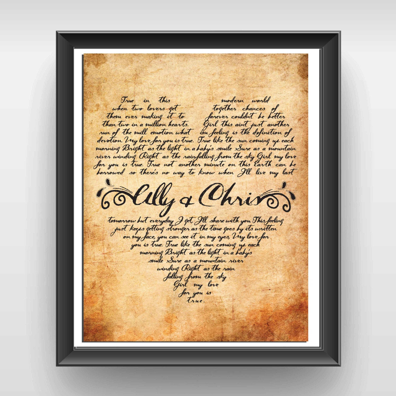 Different Wedding Vows
 Unique Wedding Gift Personalized Vows Wedding by
