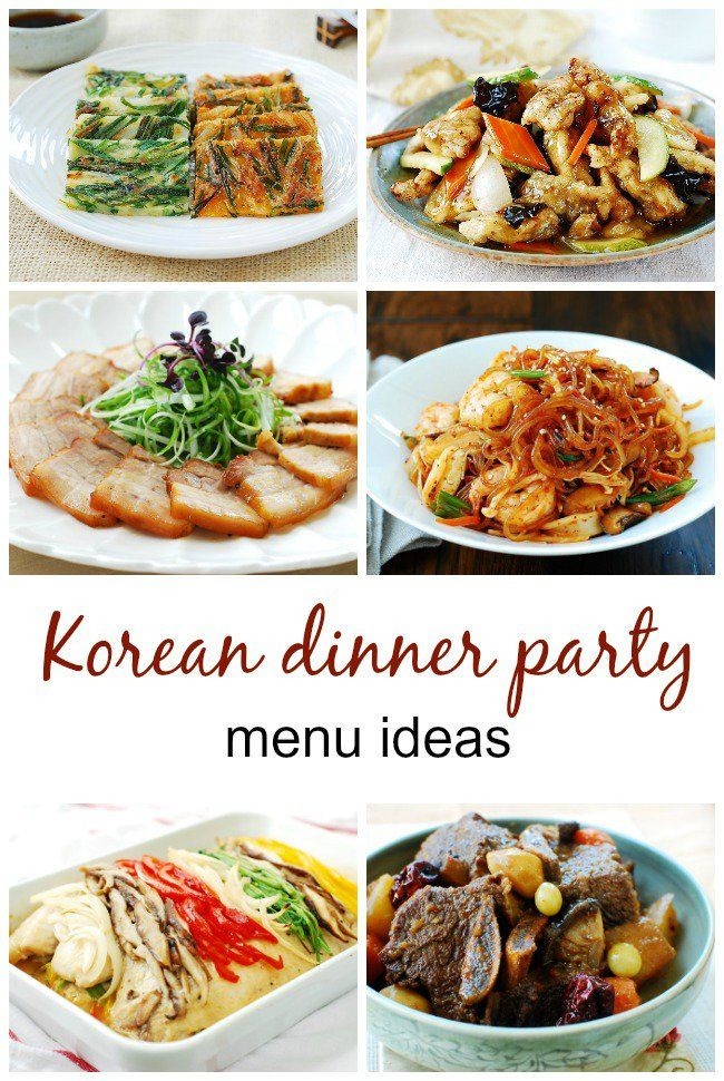 Dinner Party Menu Ideas For 6
 Menus for Korean Dinner Parties
