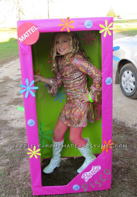 Disco Costume DIY
 Coolest Homemade Costume for a Girl Disco Barbie in a Box