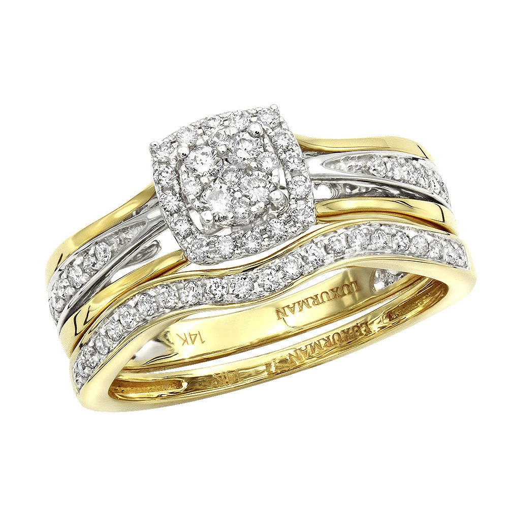 Discount Wedding Rings
 Affordable Luxurman Diamond Engagement Ring Set Wedding