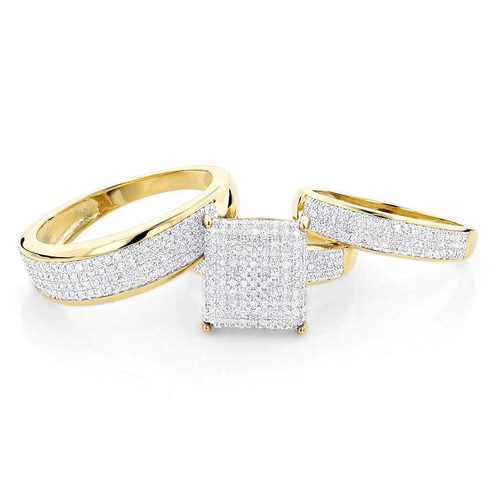 Discount Wedding Rings
 Affordable Trio Ring Sets Diamond Wedding Ring Set 1 25ct