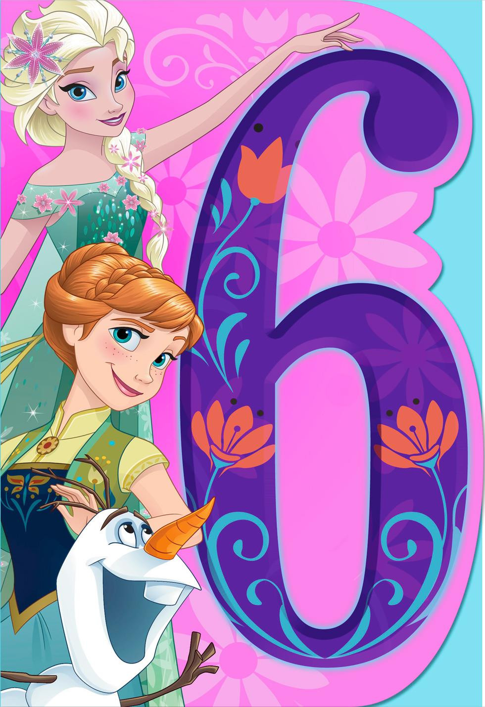 Disney Birthday Cards
 Disney Frozen Musical 6th Birthday Card Greeting Cards