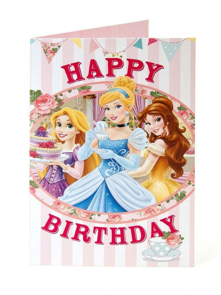 Disney Birthday Cards
 Disney Princess Happy Birthday Card Age Girl Daughter