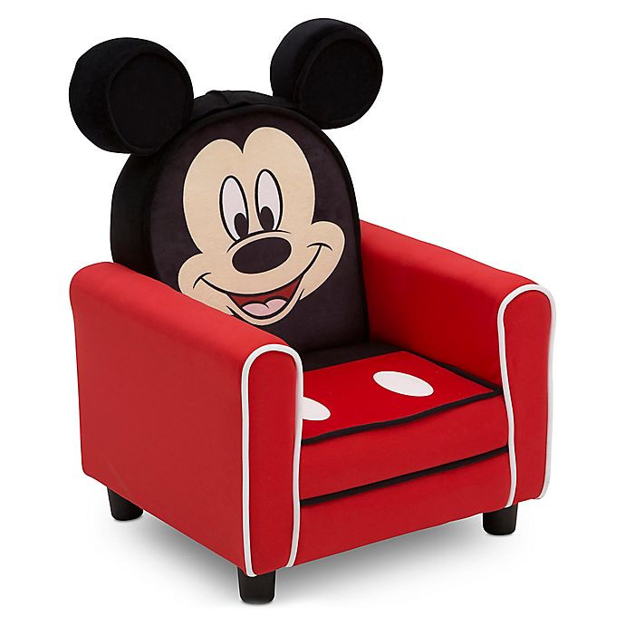 Disney Kids Chair
 Disney Mickey Mouse Figural Upholstered Kids Chair in Red