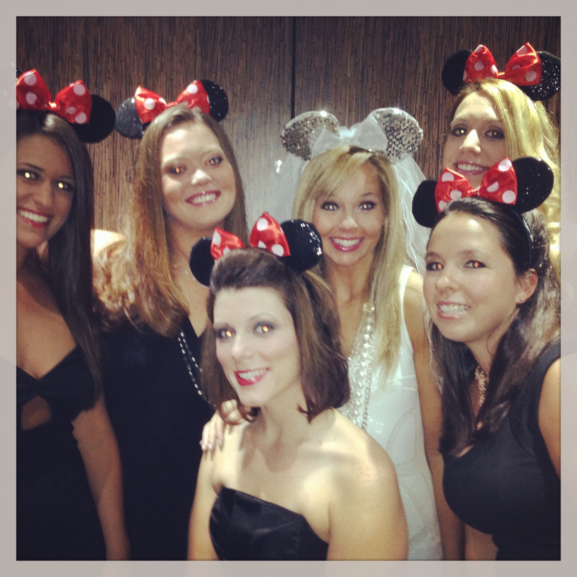 Disney Themed Bachelorette Party Ideas
 Disney bachelorette Mickey Mouse ears Wedding bride