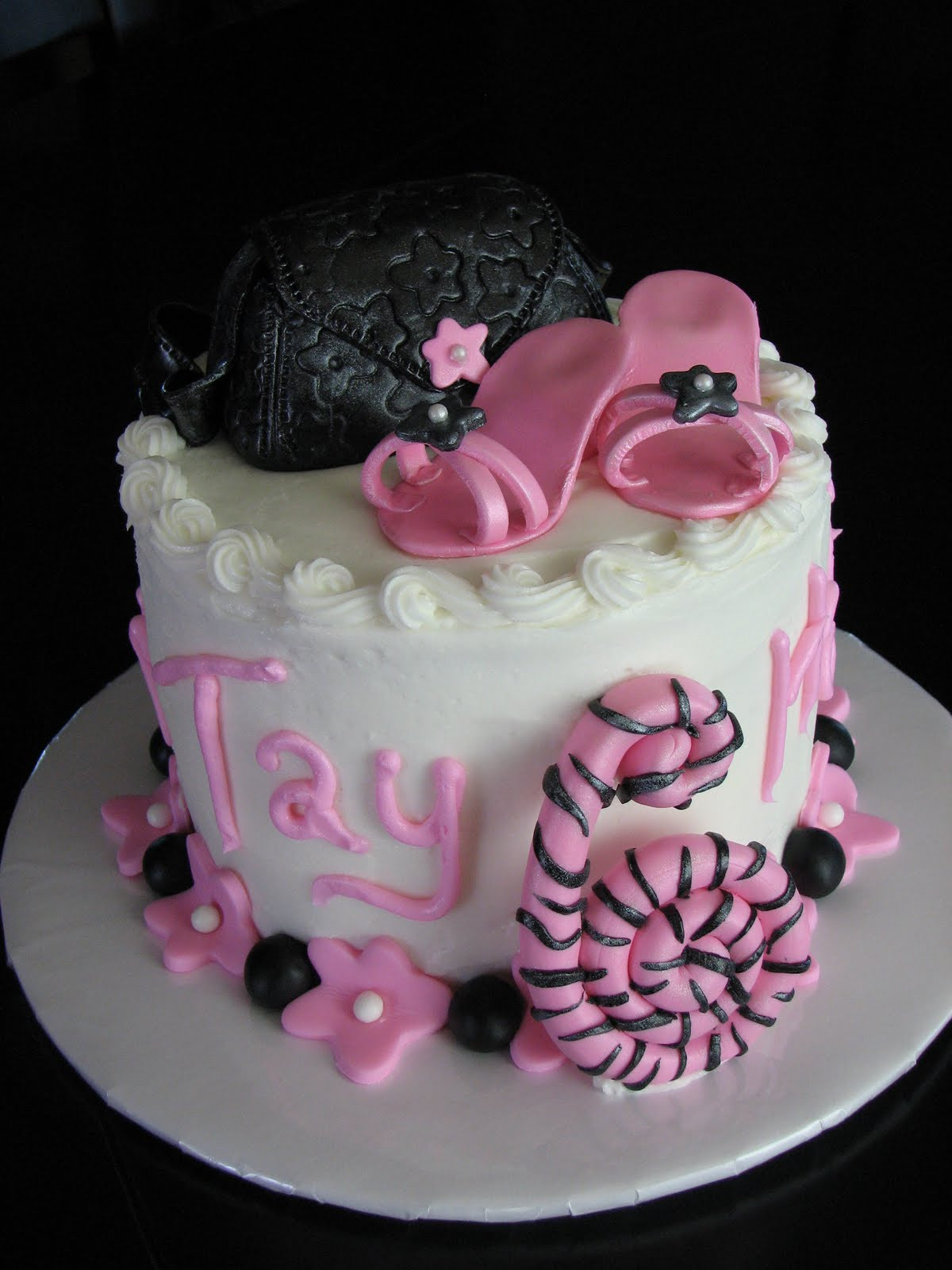 Diva Birthday Cakes
 Decadent Designs Pink and Black Diva Birthday Cake