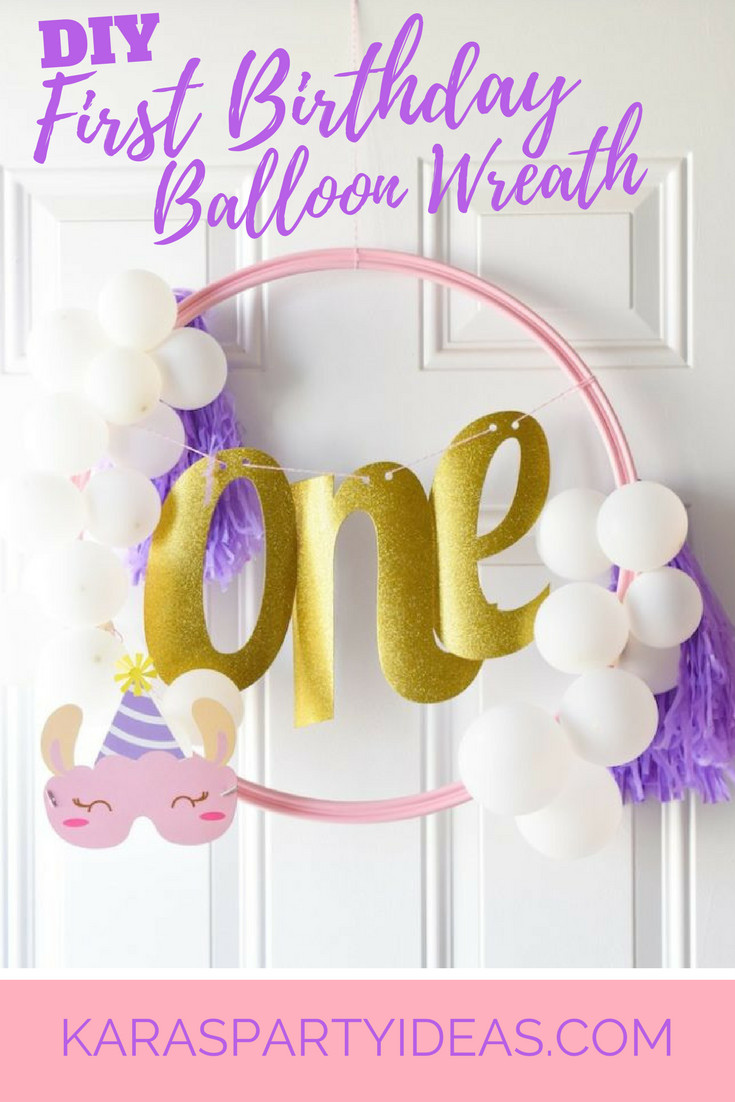 DIY 1St Birthday Gift Ideas
 Kara s Party Ideas DIY First Birthday Balloon Wreath