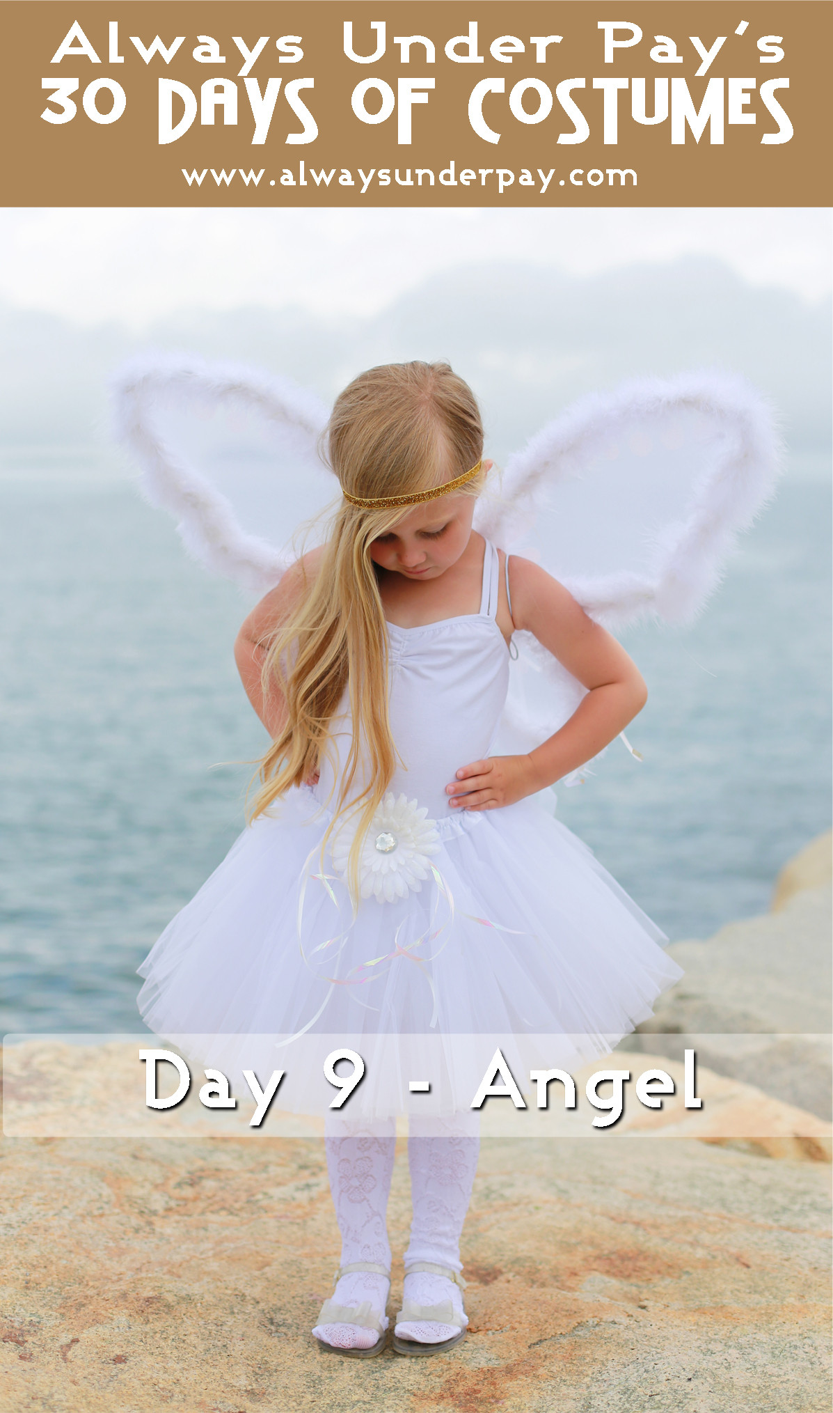 DIY Angel Costume
 Day 9 – Angel DIY Halloween Costume Tutorial Cheap Easy