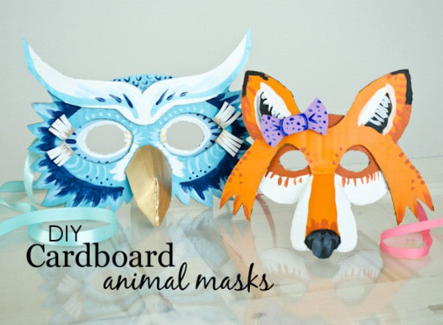 DIY Animal Masks
 DIY Cardboard Animal Masks for Halloween Project Nursery