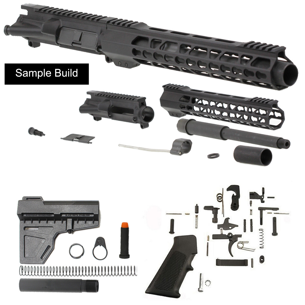 DIY Ar 15 Kits
 DTT Customs Unasembled DIY plete Pistol Kit The “All