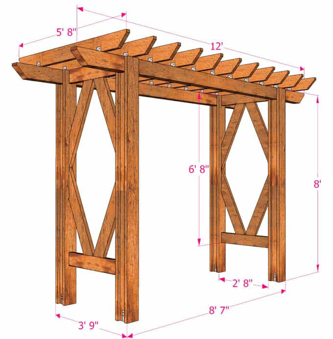 DIY Arbor Plans
 DIY Grape Arbor Simple DIY Pergola Free Building Plan