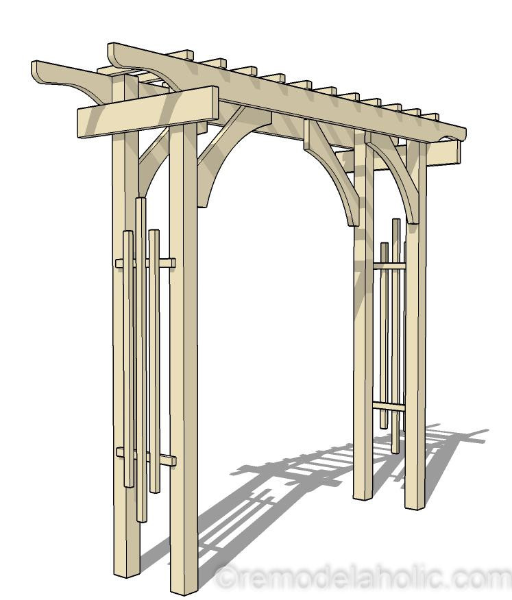 DIY Arbor Plans
 DIY Garden Arbor Wedding Arch Woodworking Plan – Remodelaholic
