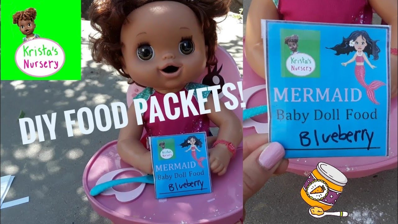 DIY Baby Alive Food
 DIY MERMAID 🧜‍♀️ Baby Alive Food Packets 🍼 NEW Baby Alive