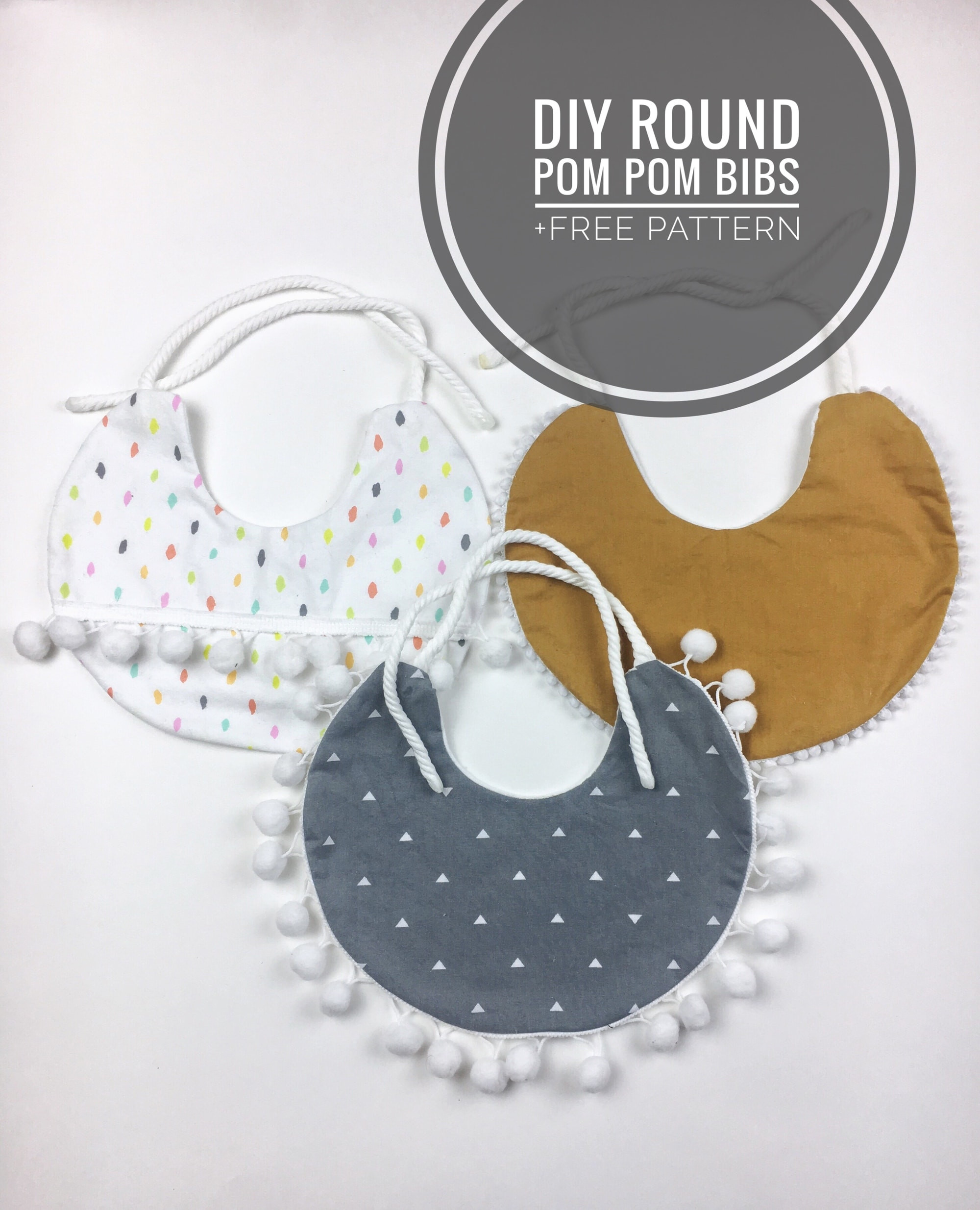 DIY Baby Bib Pattern
 DIY Round Pom Pom Bib Free Pattern Life on Waller