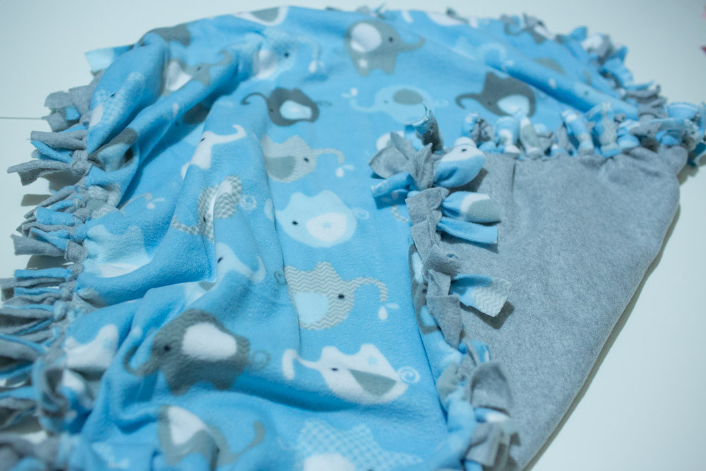 DIY Baby Blankets No Sew
 No Sew Fleece Blanket Baby and New Mom Gift