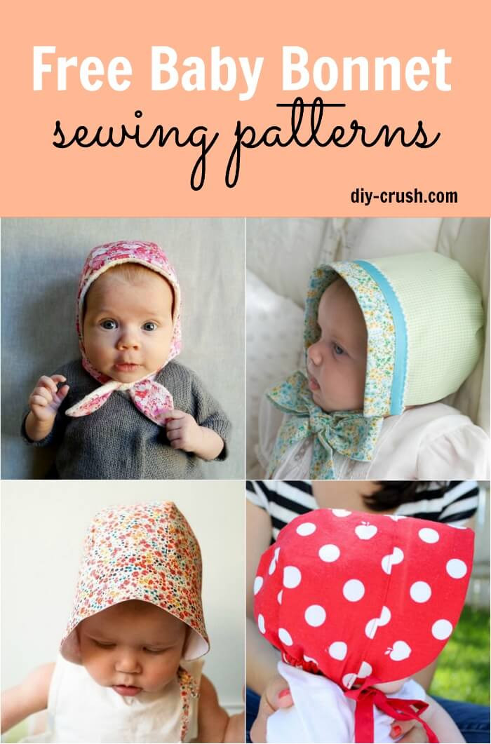 DIY Baby Bonnet
 Free Baby Bonnet Sewing Patterns DIY Crush