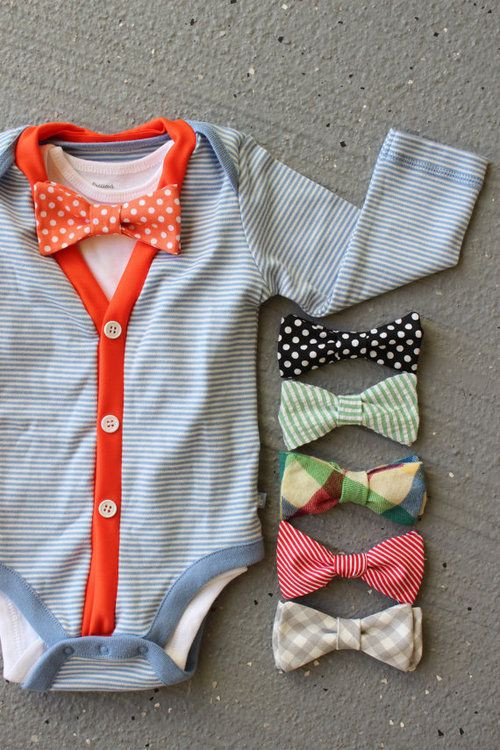 DIY Baby Bow Ties
 I Heart Pears 10 Cutest DIY Baby Boy Projects