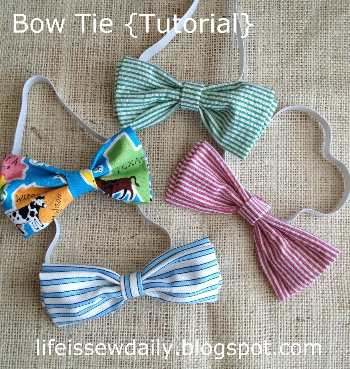 DIY Baby Bow Ties
 Life is Sew Daily Bow Ties for Baby & Toddler Tutorial