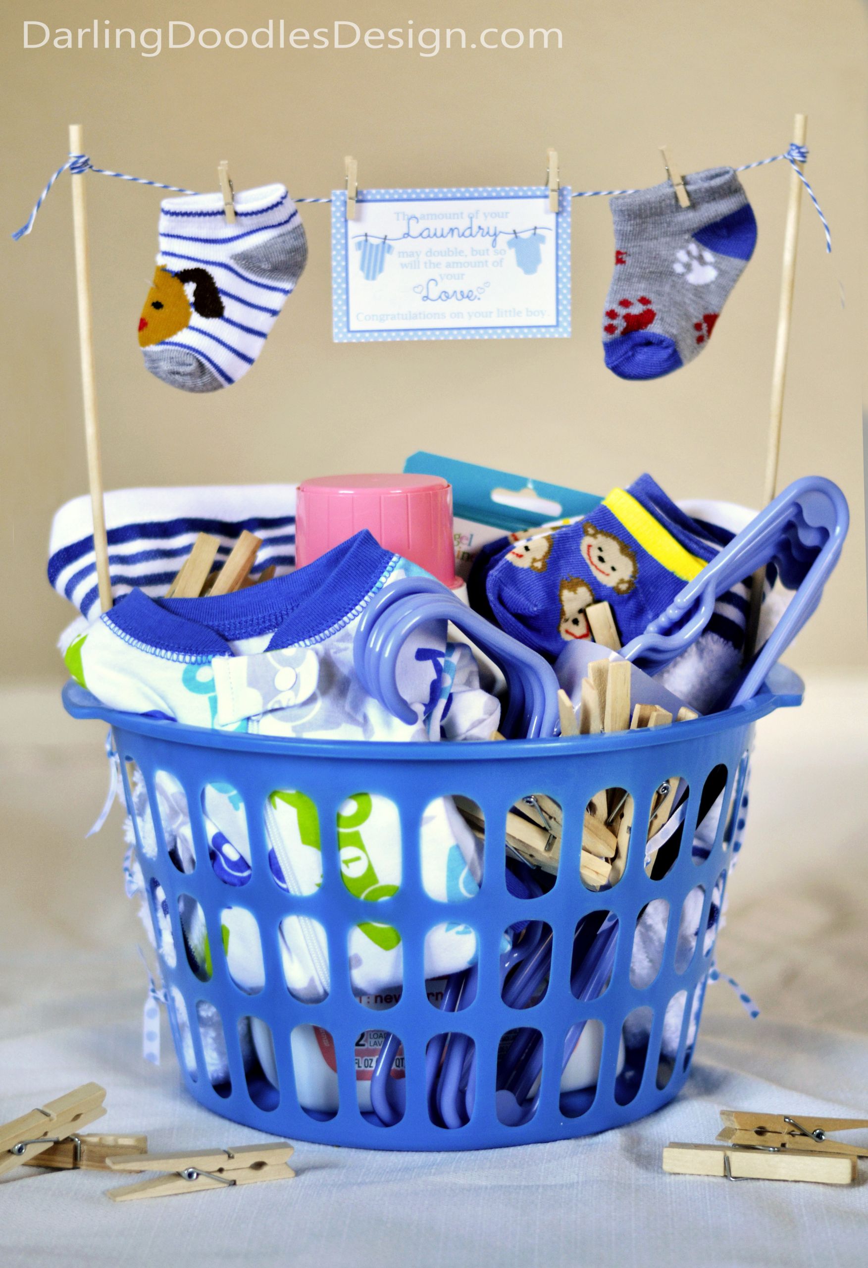 DIY Baby Boy Gift
 Loads of Love and Laundry Darling Doodles